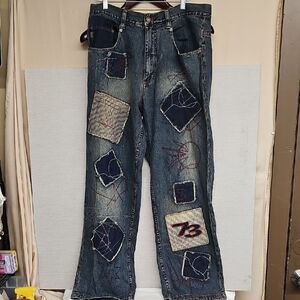 PEPE UK 73 LONDON PATCHED WIDE JEANS BFPM-05-023
